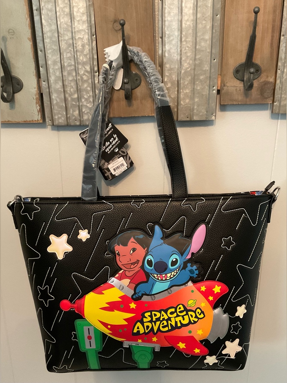 Loungefly Disney Lilo & Stitch Space Adventure Glow Tote Crossbody